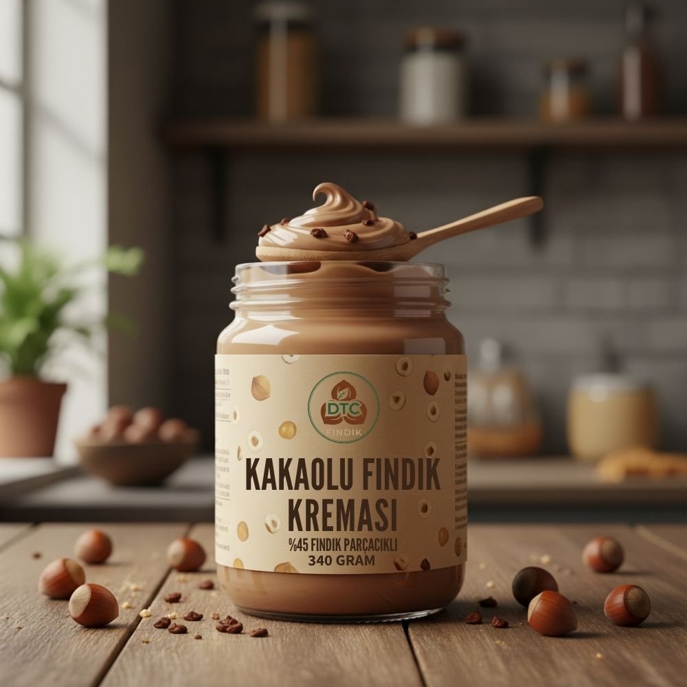 DTC FINDIK - %45 FINDIK PARÇACIKLI KAKAOLU FINDIK KREMASI 340 GRAM DTC FINDIK - %45 FINDIK PARÇACIKLI KAKAOLU FINDIK KREMASI 340 GRAM